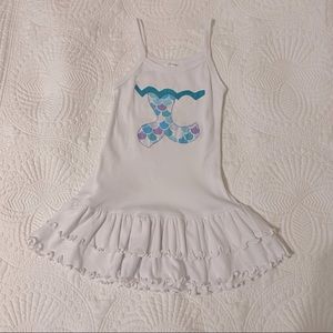 Monag toddler girls boutique mermaid spaghetti strap dress